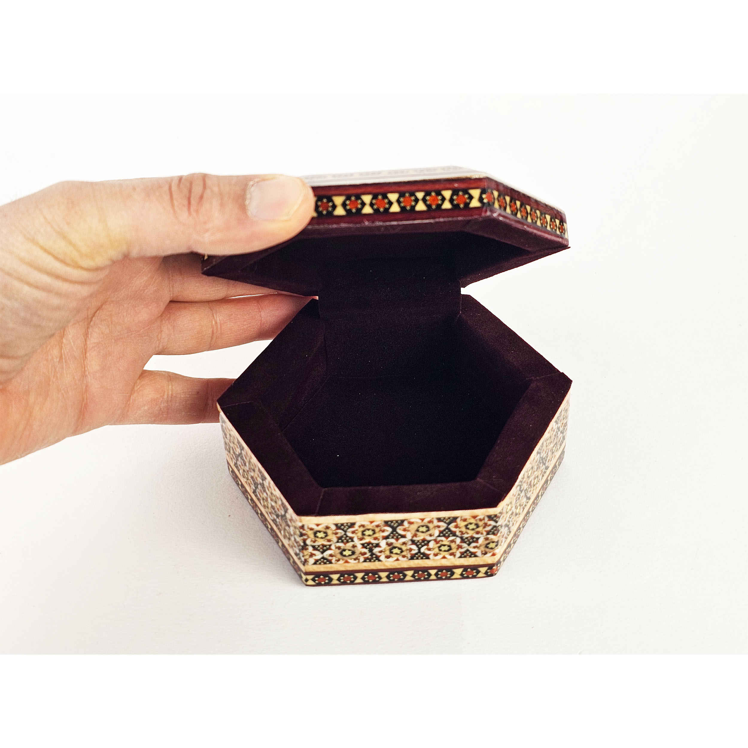 Persian Wooden Jewelry Box – Khatam Enameled