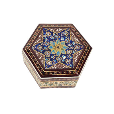 Persian Wooden Playing Card Box – Khatam Enameled