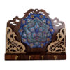 Handcrafted Persian Wooden Wall Key Holder with 4 Hook