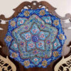 Handcrafted Persian Wooden Wall Key Holder with 4 Hook
