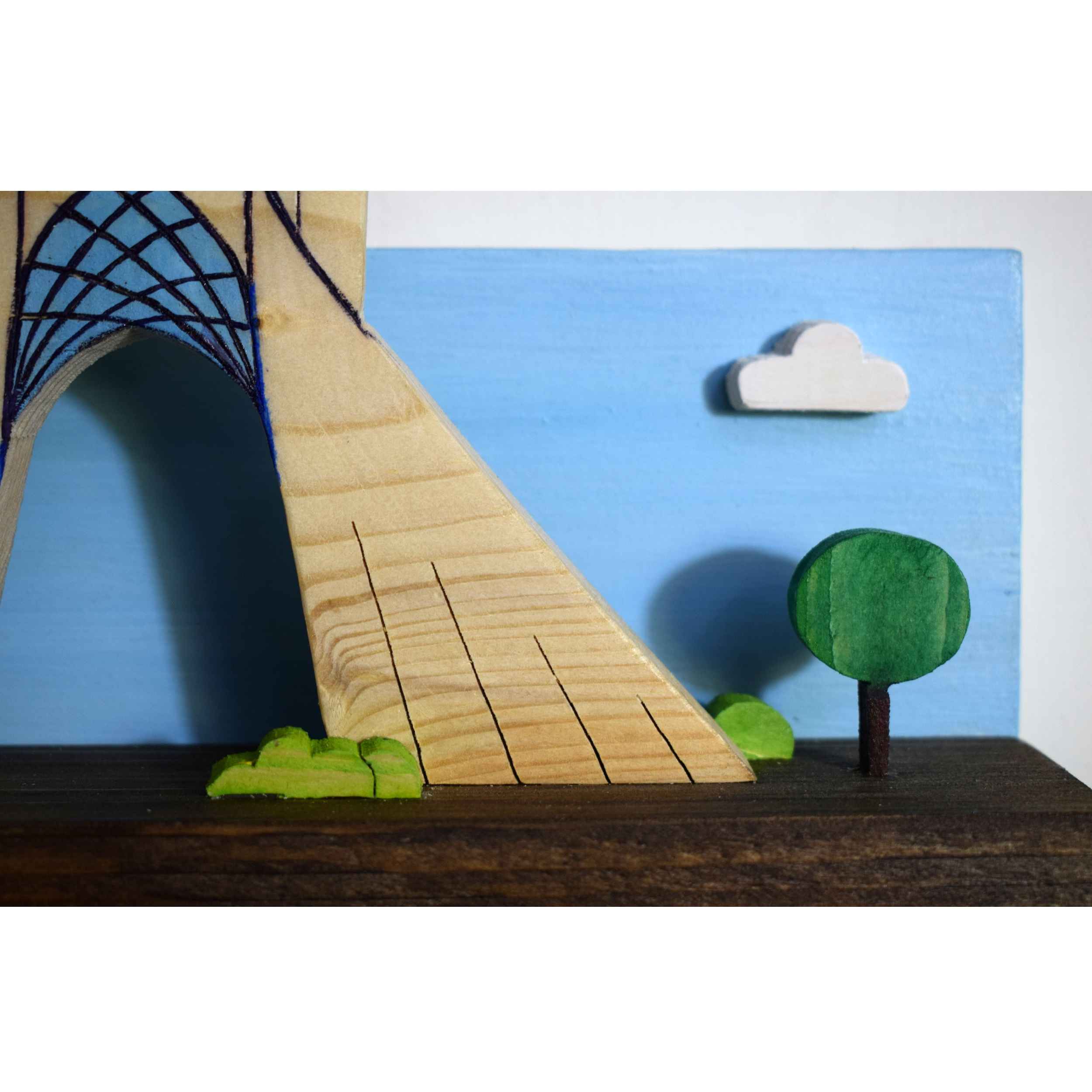 Decorative & Handcrafted Wall Key Holder with Azadi Tower Design