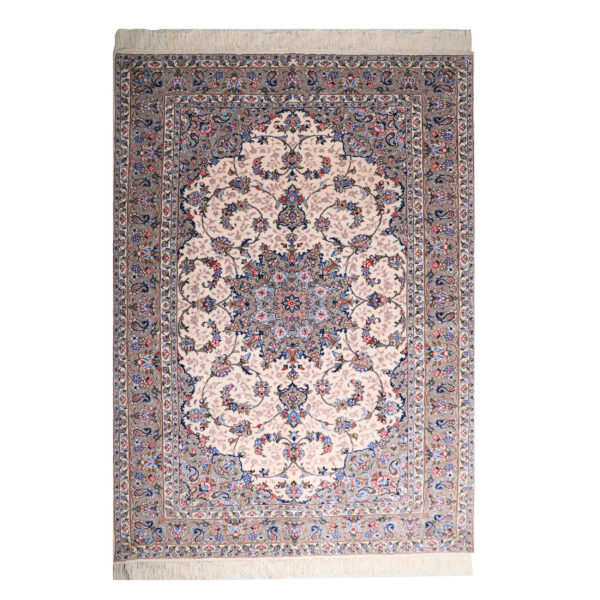 Persian Wool Carpet Hand-Knotted Genuine in Ardakan Lachak Toranj Cream