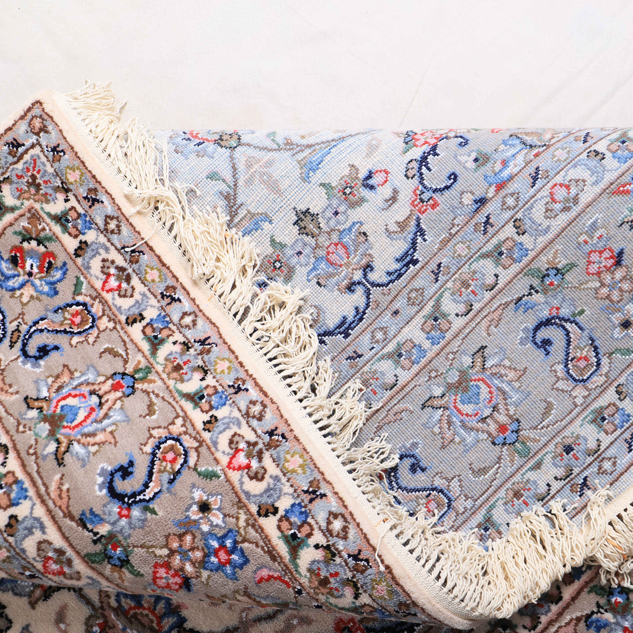 Persian Wool Carpet Hand-Knotted Genuine in Ardakan Lachak Toranj Cream