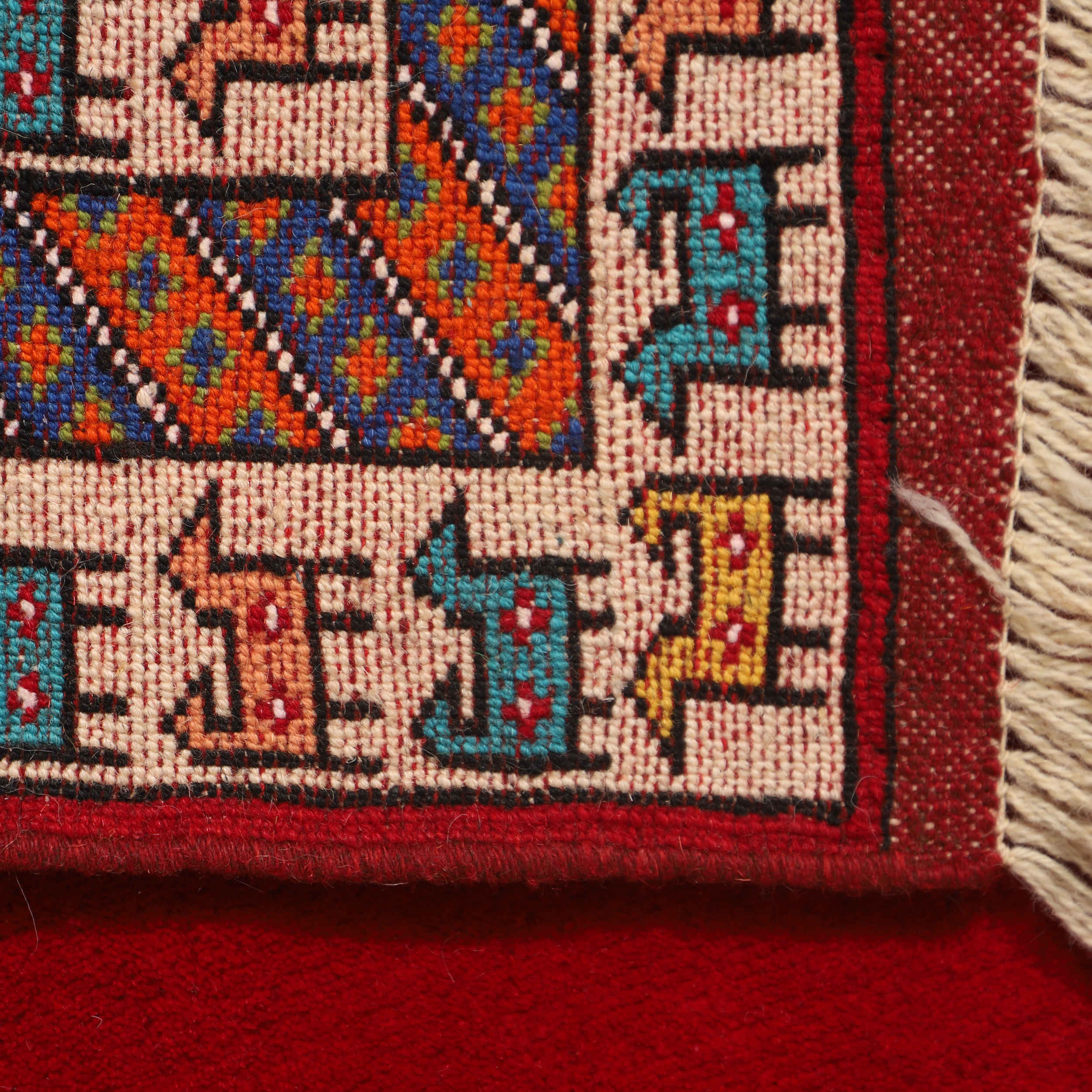 Persian Wool Carpet Hand-Knotted in Khorasan Animal Motifs