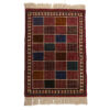 Persian Wool Carpet Original Hand-Knotted in Khorasan Checkered