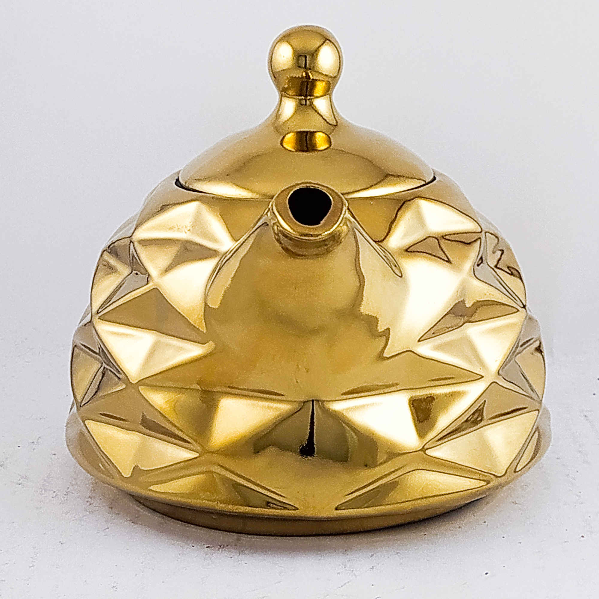 Porcelain Teapot with Geometric Design