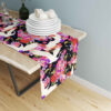 Printed Table Runner with Velvet Floral