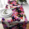 Printed Table Runner with Velvet Floral