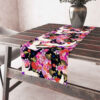 Printed Table Runner with Velvet Floral