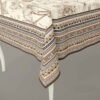 Printed Tablecloth Floral Bordered Brown 6 Seater