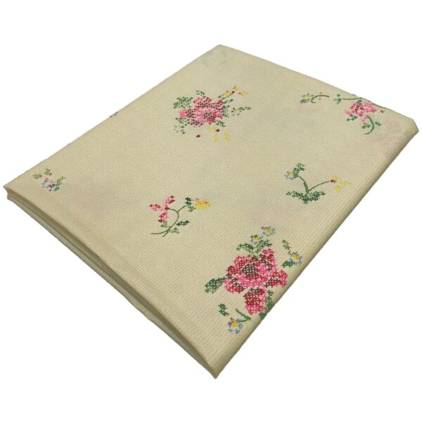 Printed Tablecloth with Cotton Round Floral