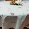Printed Tablecloth with Cotton Round Floral