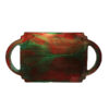 Resin Serving Tray Hand Painted with Handles Abstract