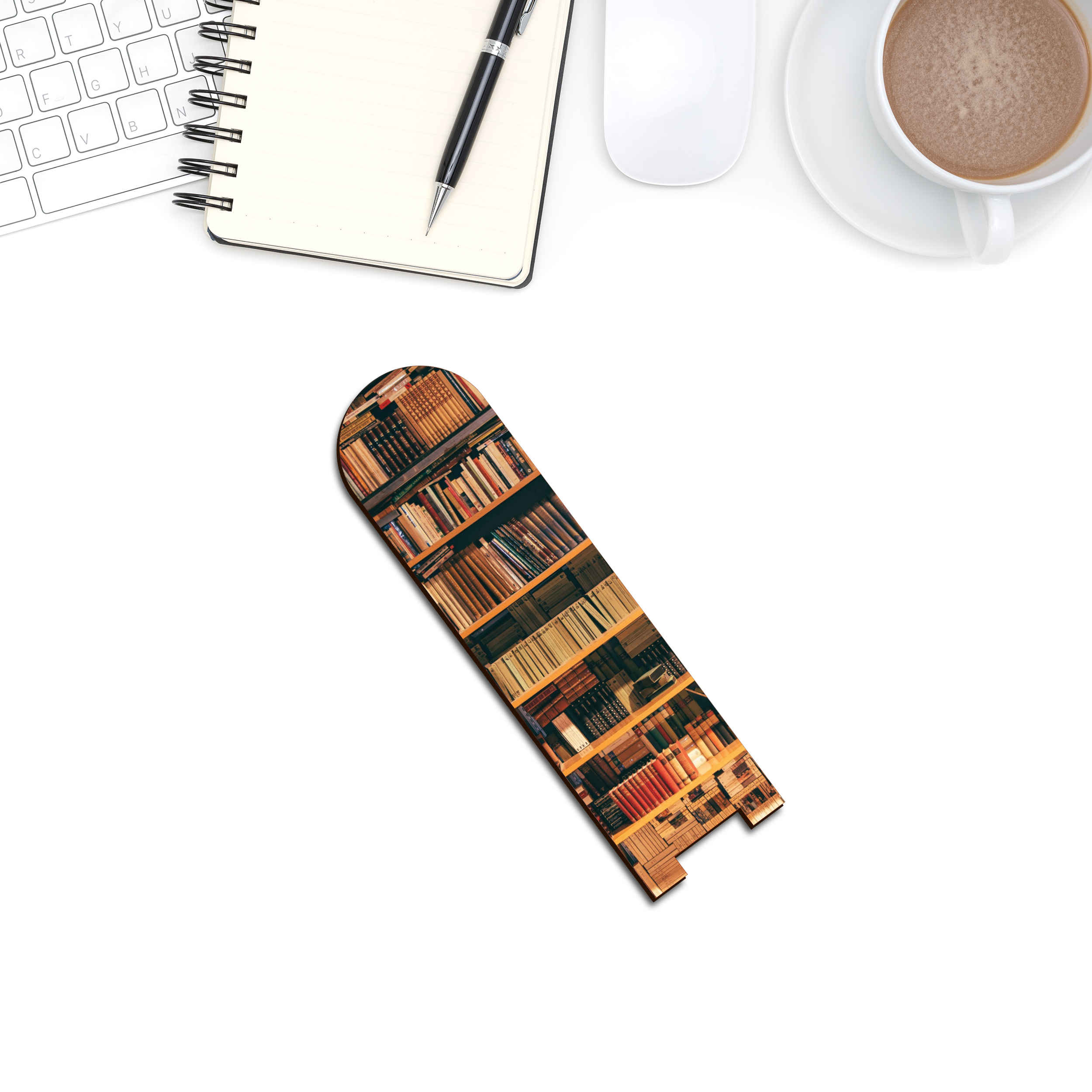 Wooden Bookmark with Book shelf Design Set of 3