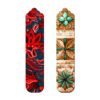 Artistic Wooden Bookmark with Floral Design Set of 2