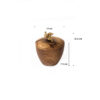 Handcrafted Wooden Sugar Bowl with Lid - Rustic Style and Floral Design