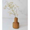 Handcrafted Wooden Mini Flower Vase Made from Natural Solid Wood for Home Decor