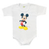 Short Sleeve Bodysuit for Babies with Mickey Mouse Design
