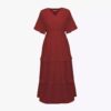 Short Sleeve Tiered Dress for Women with V Neckline