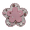 Silicone Drink Coaster with Flower Design Pink 3 Pcs