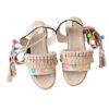 Slingback Flat Sandals Handcrafted with Boho Design