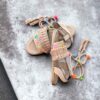 Slingback Flat Sandals Handcrafted with Boho Design