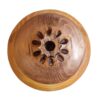 Handcrafted Wooden Sugar Bowl with Lid - Rustic Style and Pomegranate Design