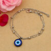 Steel Cheshm Nazar Layered Anklet Model Phosphorescent