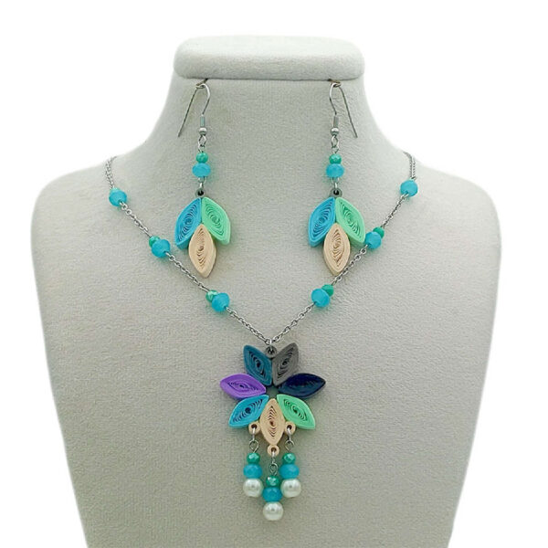 Steel Jewelry Set for Women Handcrafted Model Flower