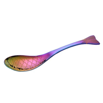 Steel Nut Serving Spoon with Fish Design Set – 3 Pieces
