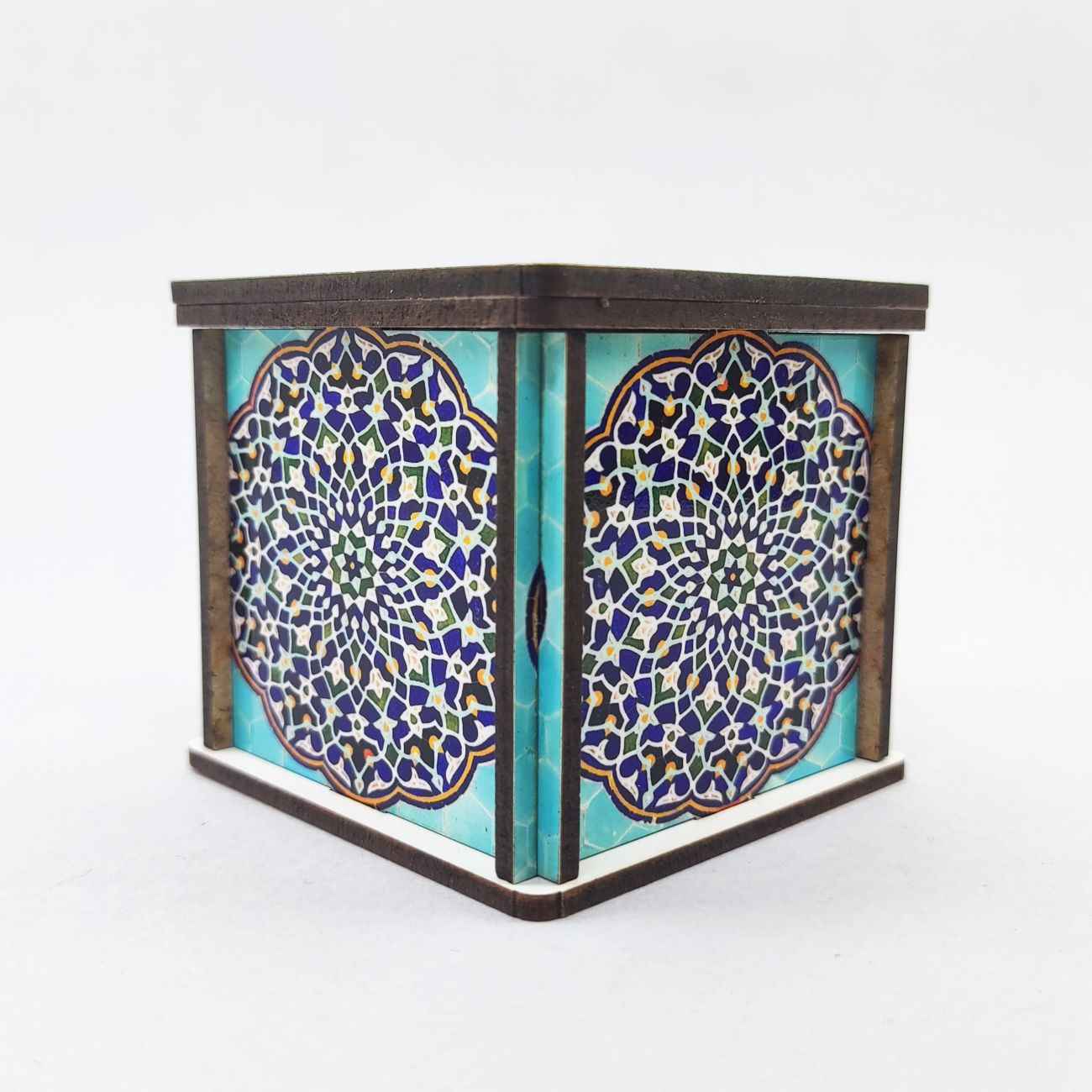 Persian Wooden Cube Tealight Holder Eslimi