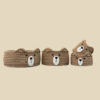 Teddy Bear Crochet Storage Basket Yarn Set of 4