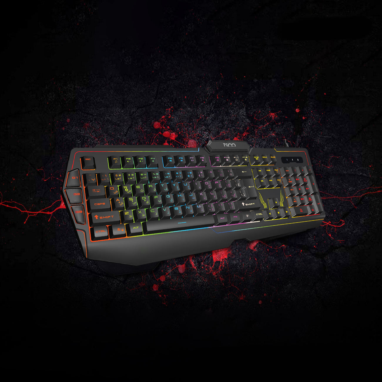 Tesco Gaming Keyboard with Persian Keycaps TK 8121
