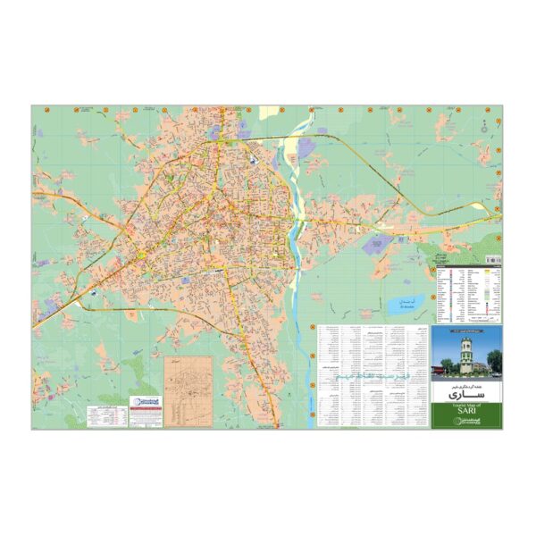 Tourist Map of Sari (Naqshe-ye Gardeshgari-e Sari)