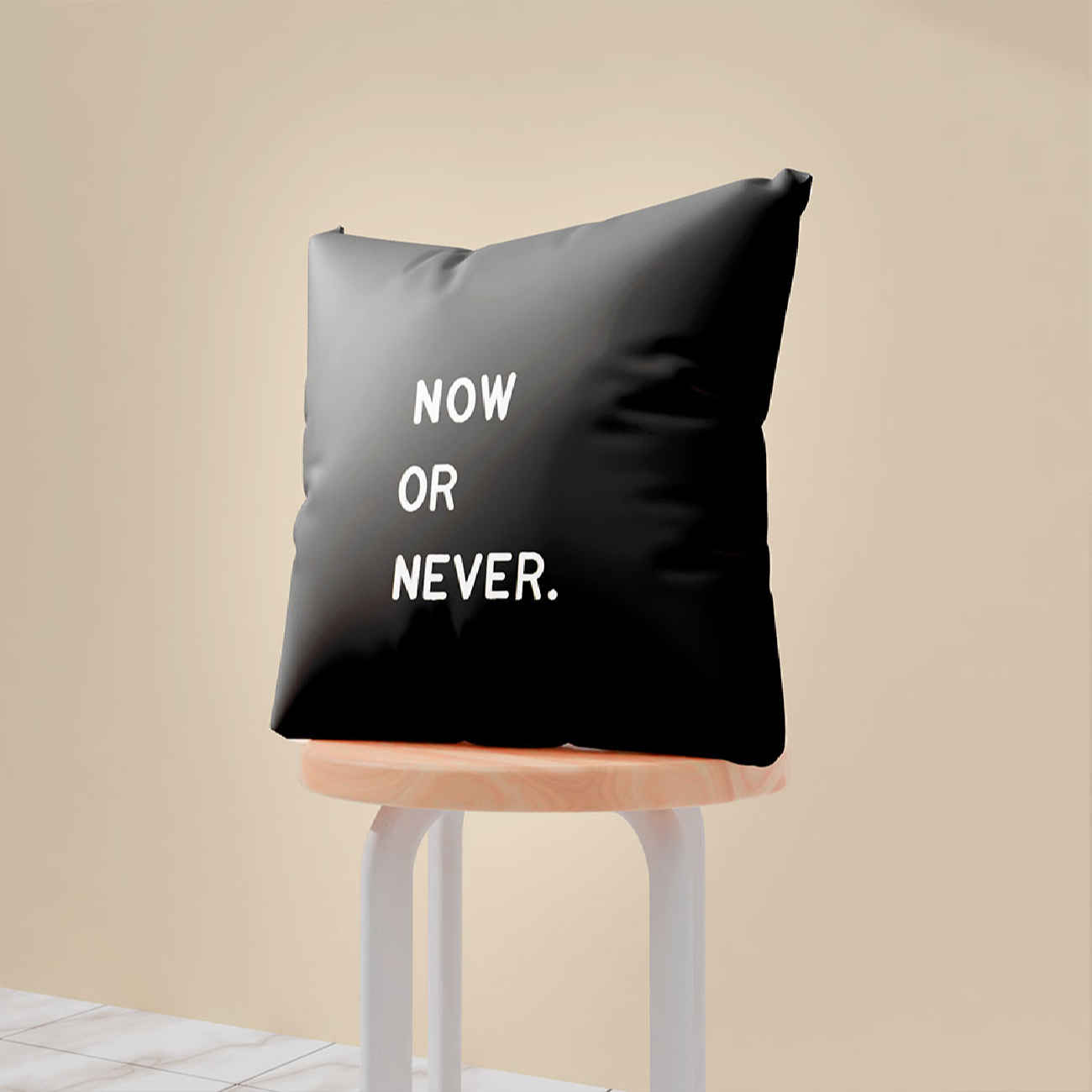 Velvet Cushion Cover Double-Sided – Motivational Quote Design (Set of 2)