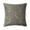 Velvet Cushion Cover - Printed Leaves Design (Set of 2)