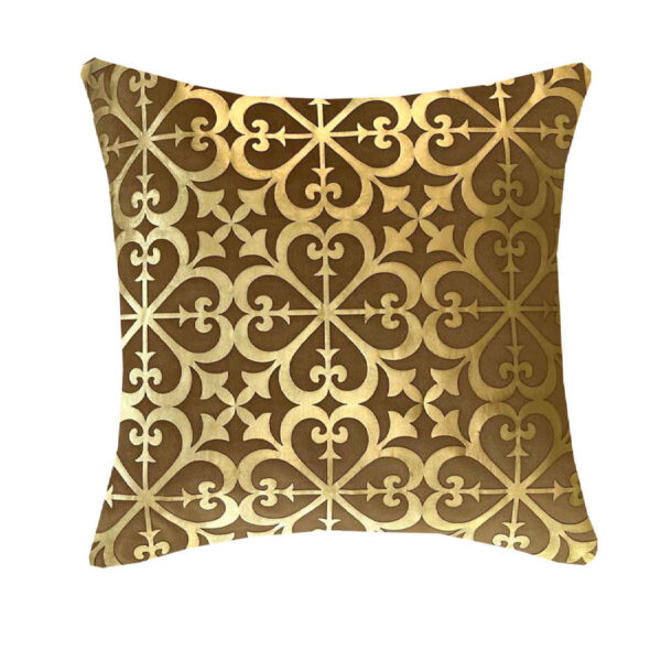Velvet Cushion Cover with Faux Leather - Eslimi Design (Set of 2)