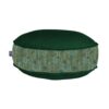 Bohemian Large Round Velvet Pouffe Inspired by Persian Art Green
