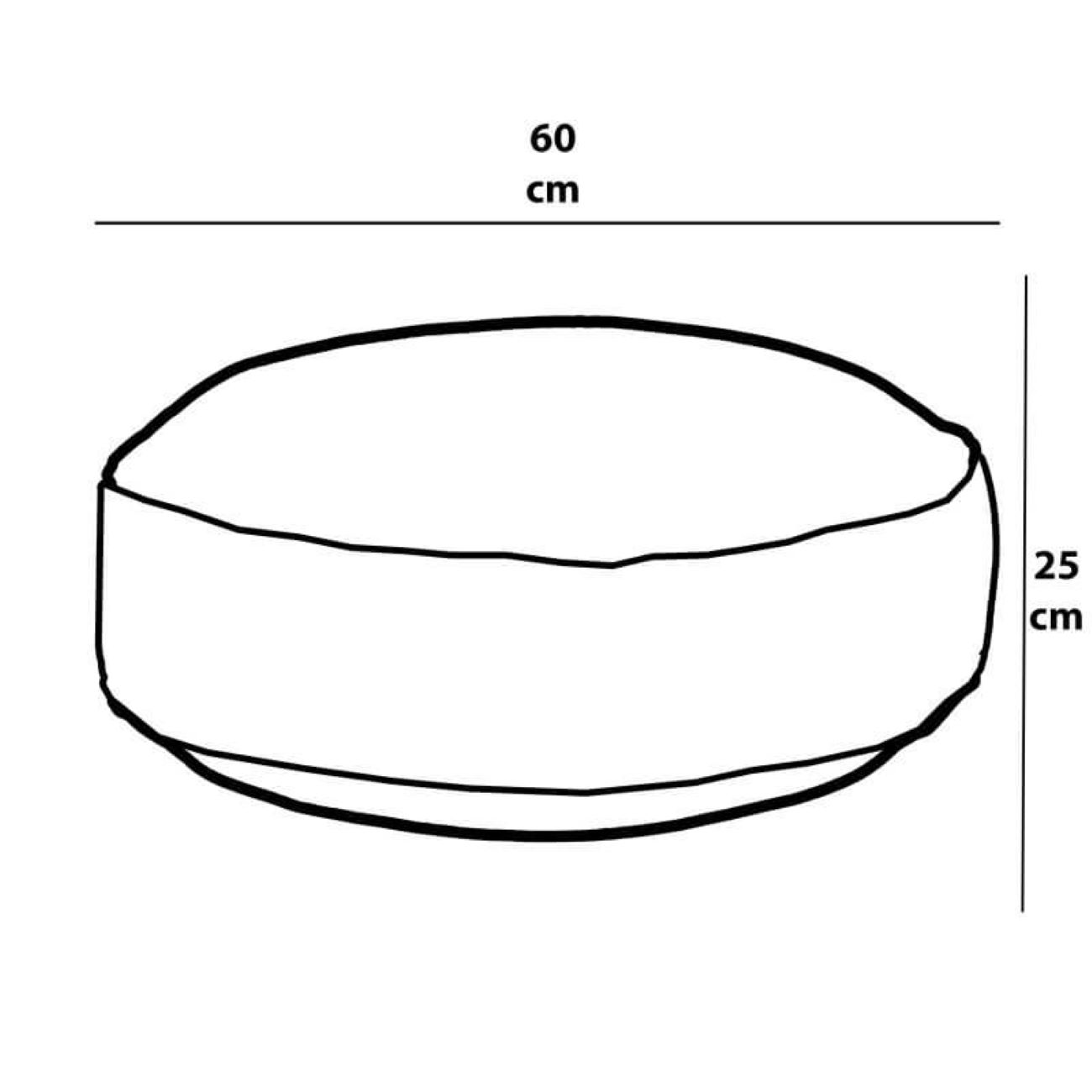 Bohemian Large Round Velvet Pouffe Inspired by Persian Art Green