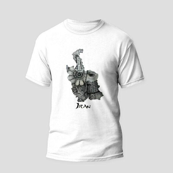 White T-Shirt Inspired by Iran Map & History for Men – Iran Proud Apparel