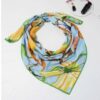 Women's Cotton Scarf - Blue Floral Design
