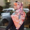 Women's Cotton Scarf - Blue Floral Design
