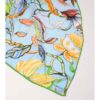 Women's Cotton Scarf - Blue Floral Design