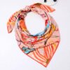 Women's Cotton Scarf - Blue Floral Design