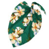 Cotton Scarf for Women - Green Floral Design