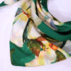 Cotton Scarf for Women - Green Floral Design