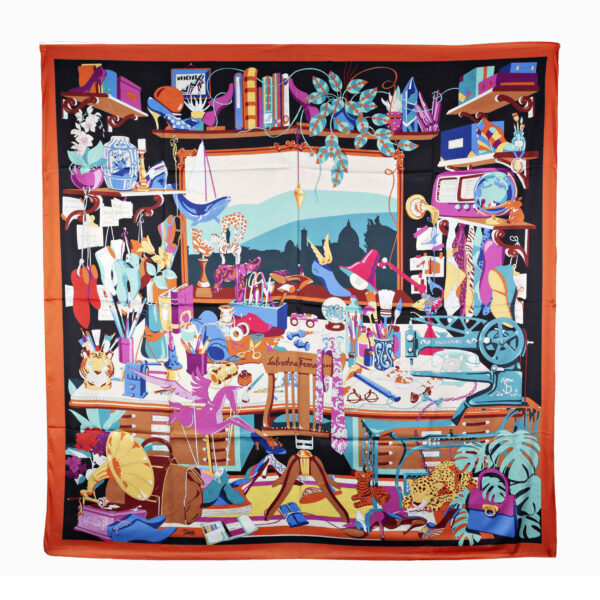 Cotton & Silk Scarf for Women - Fantasy Design