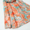 Women's Shawl with Cotton Watercolor Print Design