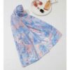 Women's Shawl with Cotton Watercolor Print Design