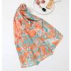 Women's Shawl with Cotton Watercolor Print Design